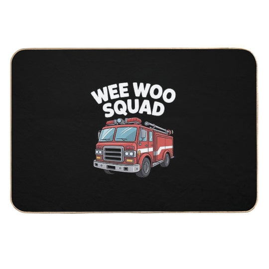 Fire Truck Fireman  Multi-Purpose Bath Mat