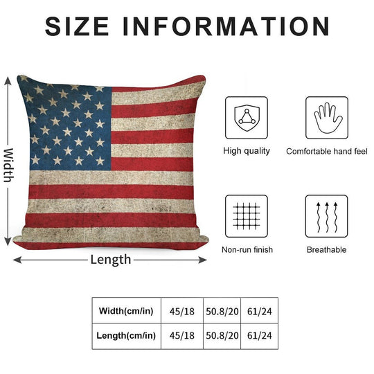 Old And Worn Distressed Vintage Flag of The United States Soft Anti-Pilling Throw Pillow