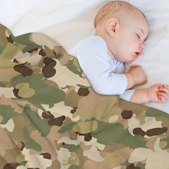 Multicam Camouflage Pattern. Multi-functional Throw Blanket
