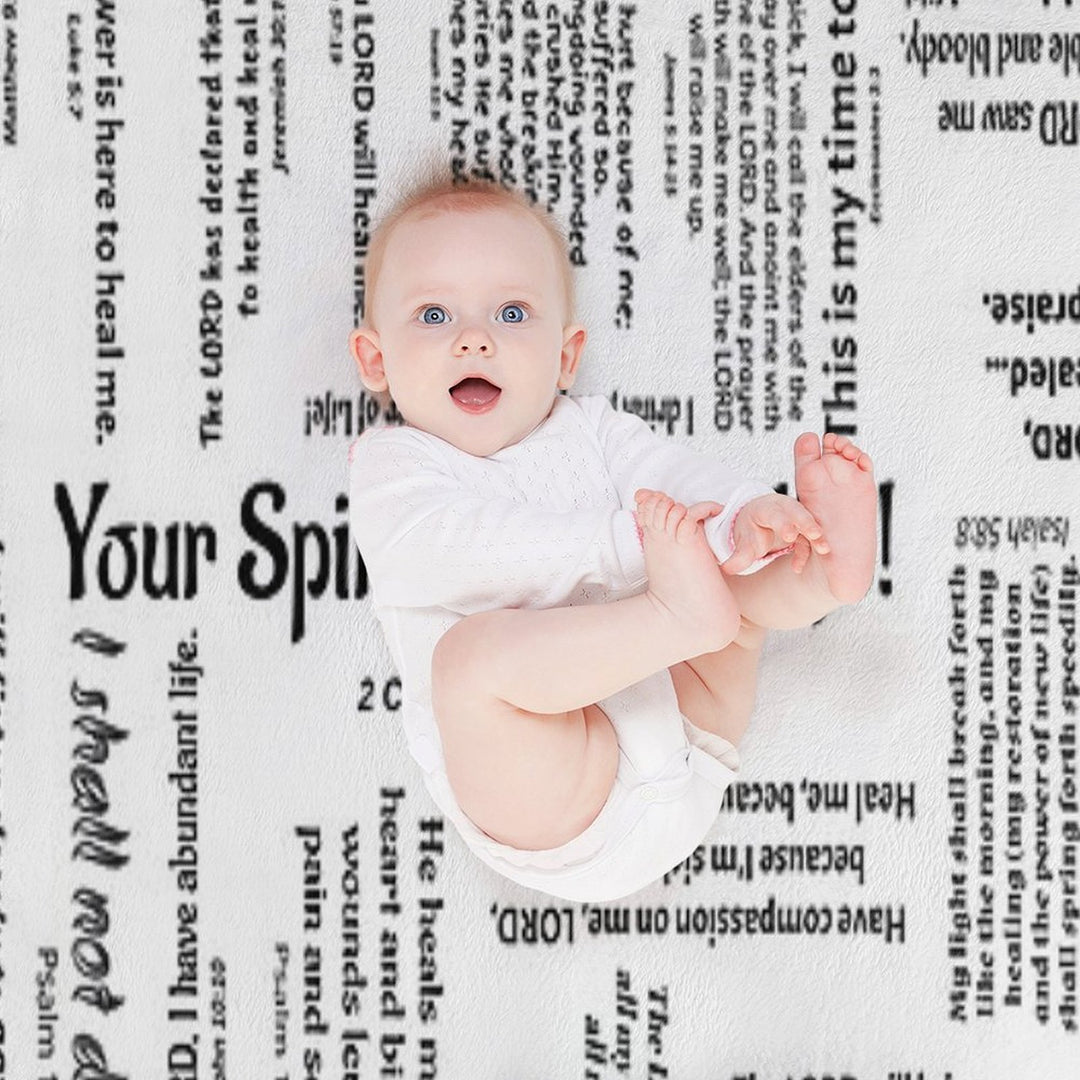 Healing Scriptures Blanket - White Wrinkle-free Throw Blanket