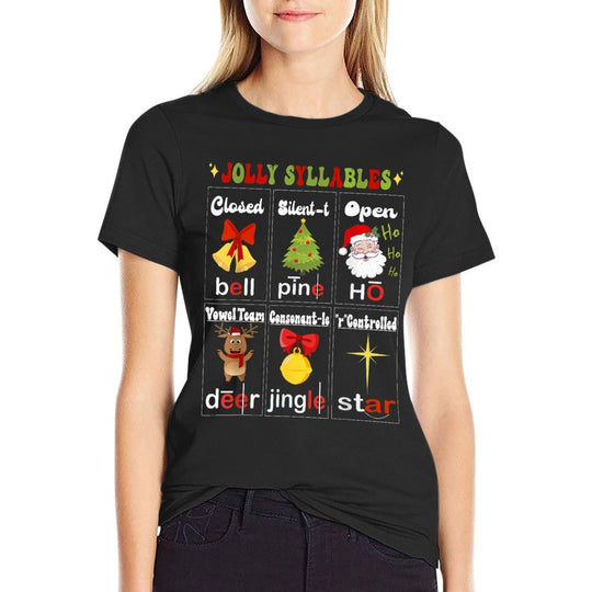 Christmas Reading Teacher Syllable Types Reading Teacher  Stretchy T-Shirt
