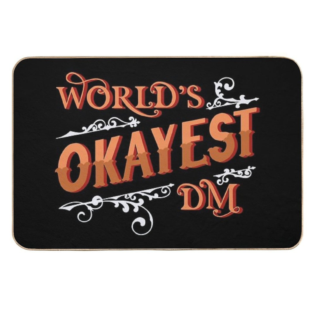 World's Okayest DM Durable Bath Mat