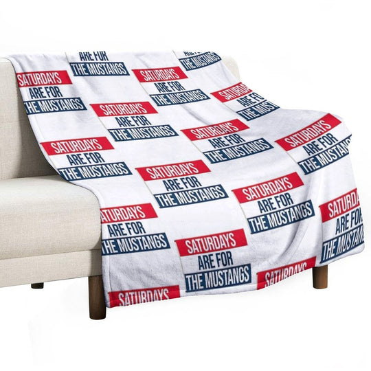 Saturdays Are for The Smu Mustangs Gift-ready Throw Blanket