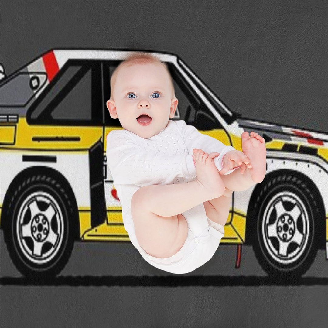 S1 Group B Classic Rally Car Eco-conscious Throw Blanket