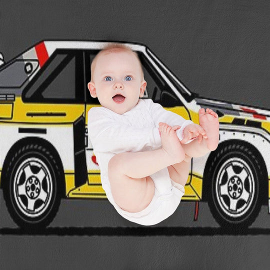 S1 Group B Classic Rally Car Eco-conscious Throw Blanket