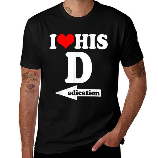 I Love His Dedication Funny Valentines Day Couple Matching  Relaxed-fit T-Shirt
