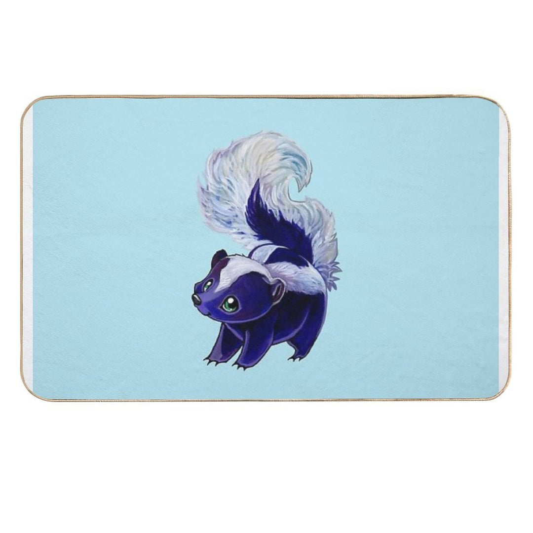 Purple Skunk  Dirt-Trapping Bath Mat