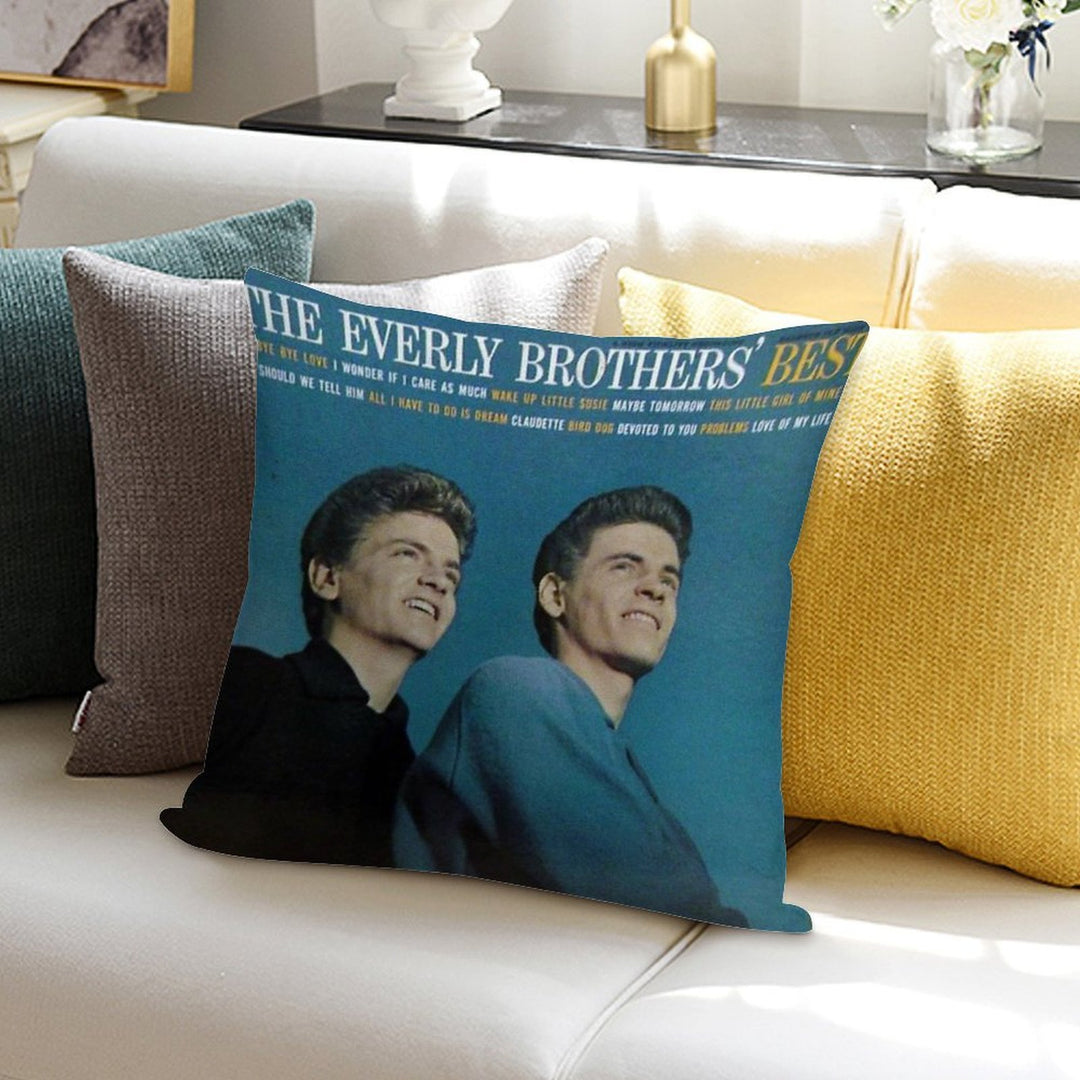 The Everly Brothers' Best, Rockabilly Lp Soft Home Decor Throw Pillow