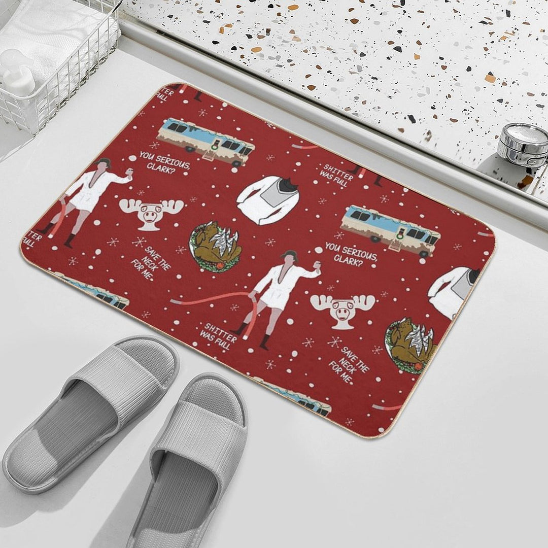 Cousin Eddie Christmas Vacation Shitters Full  Fade-Resistant Bath Mat