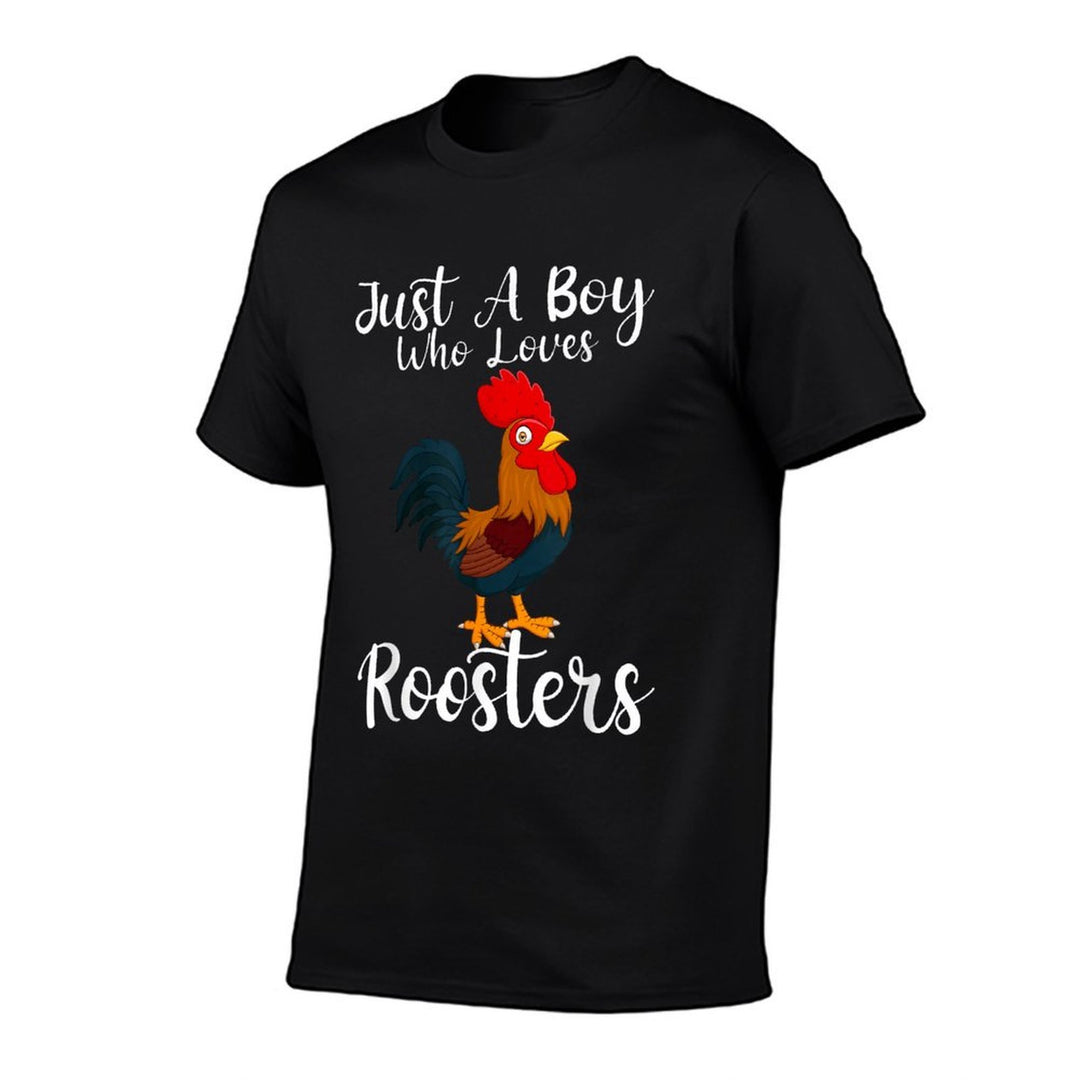 Just A Boy Who Loves Roosters Funny Rooster Lover Boys Kids  Moisture-wicking T-Shirt