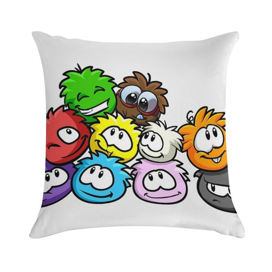 Club Penguin Puffles Soft Fade-Resistant Throw Pillow