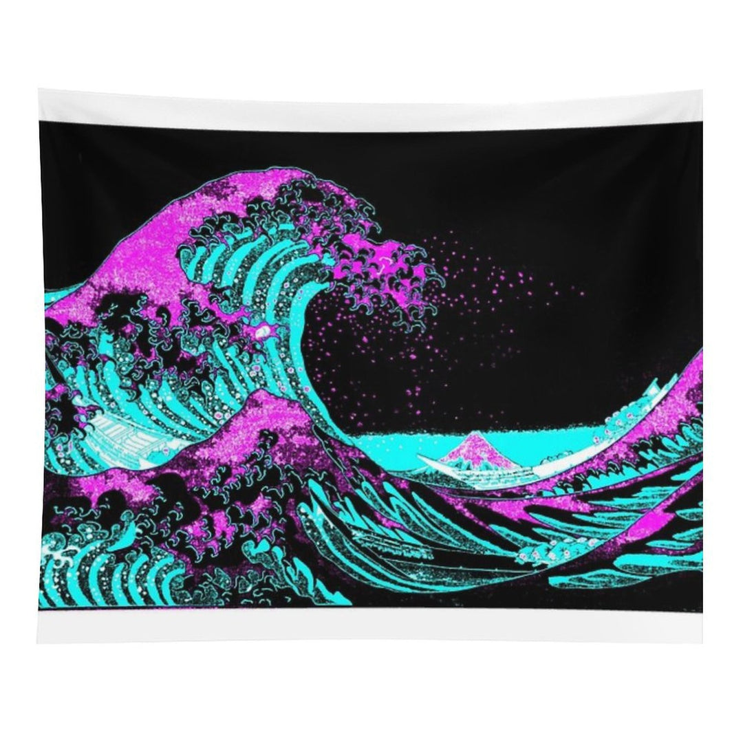 Vapourwaves Japanese Digital Art Tapestry