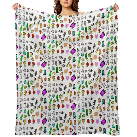 Inanimate Insanity All Characters Travel-friendly Throw Blanket