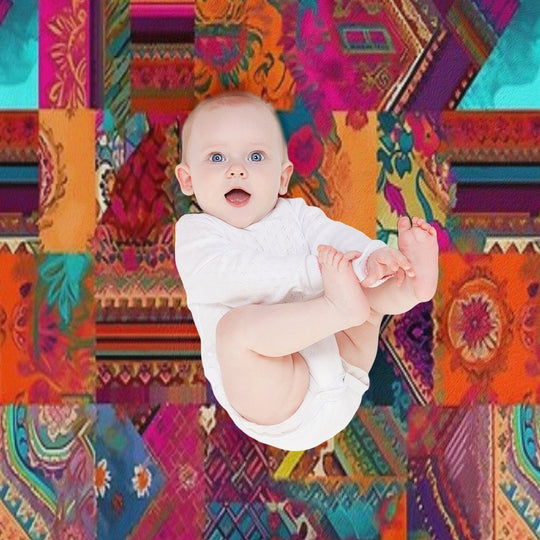 Bohemian Patchwork Style Versatility Throw Blanket