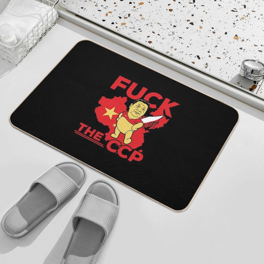 Fuck CCP ;Fuck Chinese Communist Party.  Long-Lasting Bath Mat