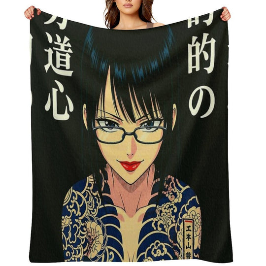 90s Anime Black Widow Lightweight Throw Blanket