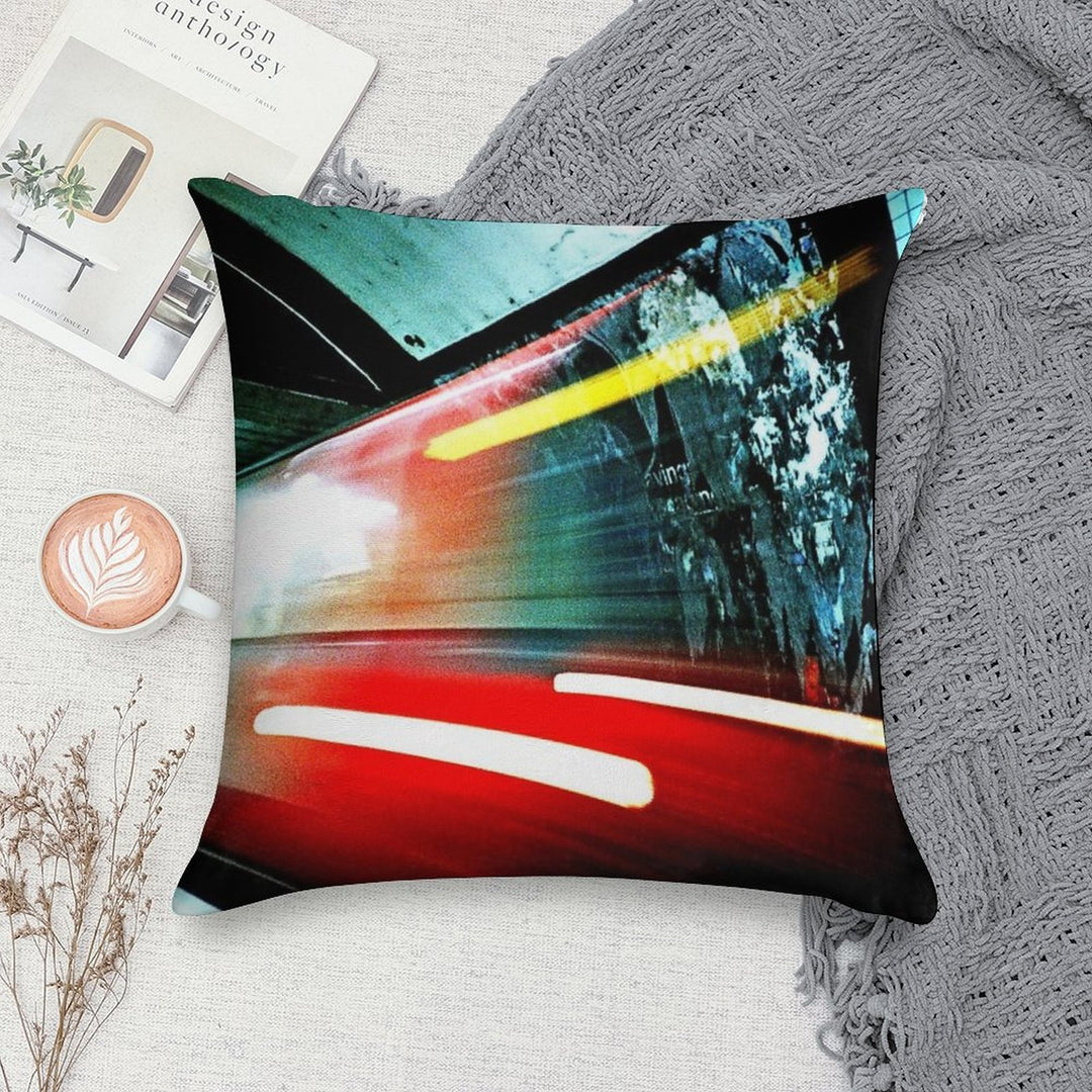 London Underground Soft Hidden Zipper Throw Pillow