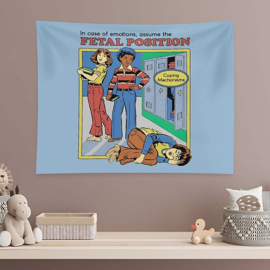 Assume The Fetal Position Tapestry