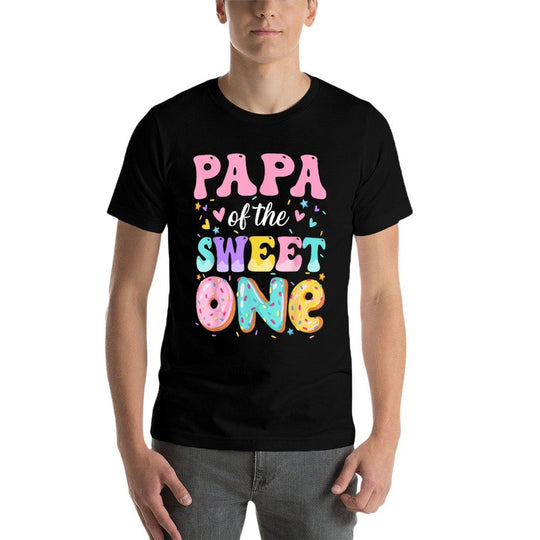 Papa Of The Sweet One 1st Birthday Donut Bday Party  Eco-friendly Material T-Shirt