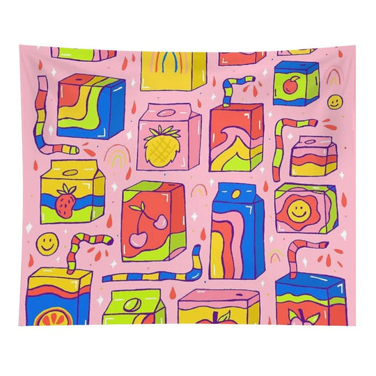 Juice Box Print Tapestry