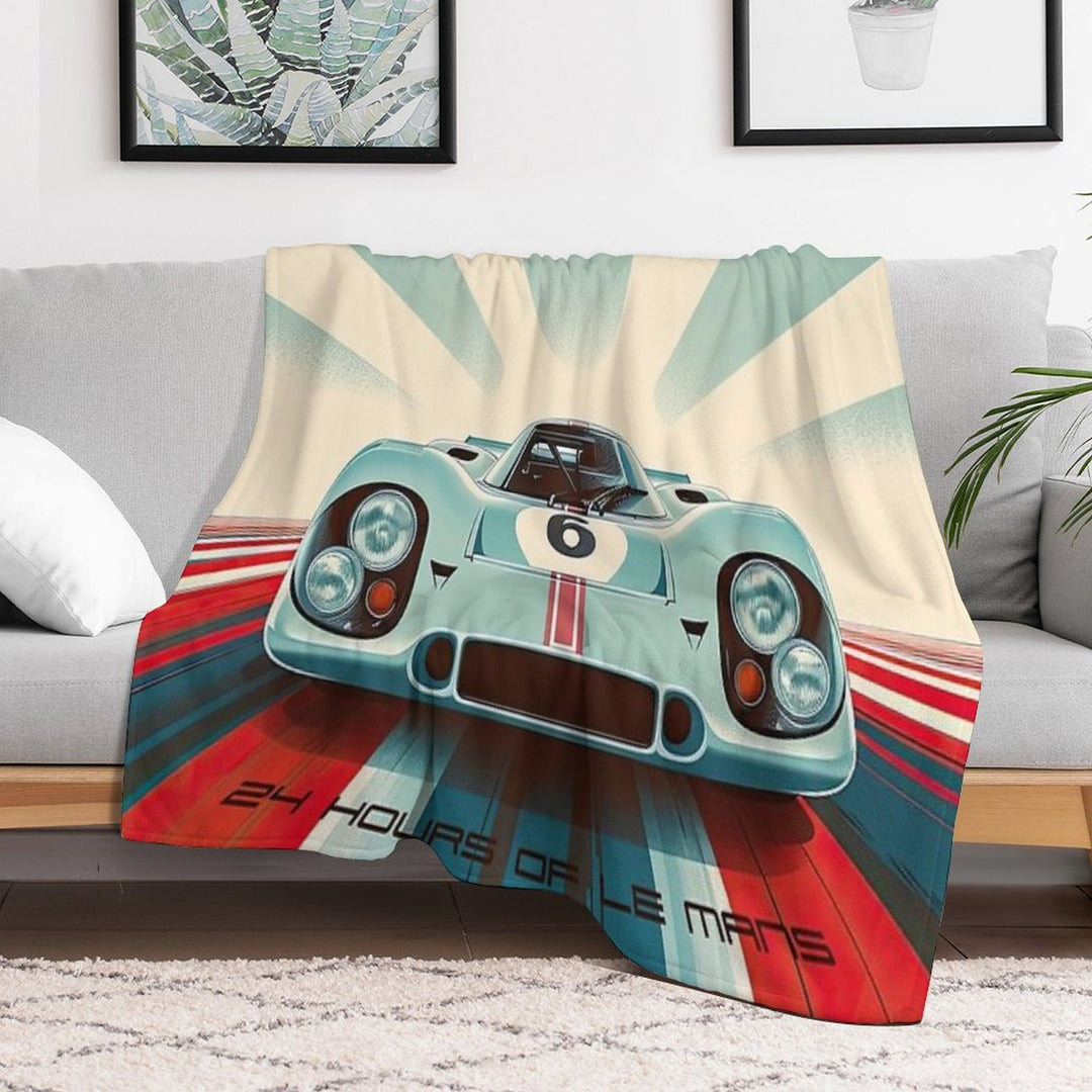 Porsche 917 24 Hours of Le Mans Race Car Gift-ready Throw Blanket