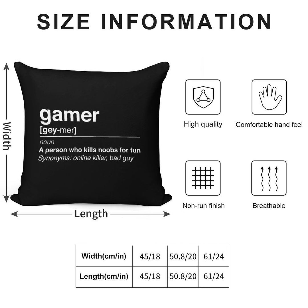 Gamer Definition Soft Style Accent Throw Pillow