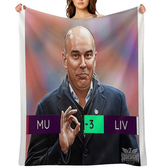 Arne Slot - United 0 Liverpool 3 Durable Throw Blanket