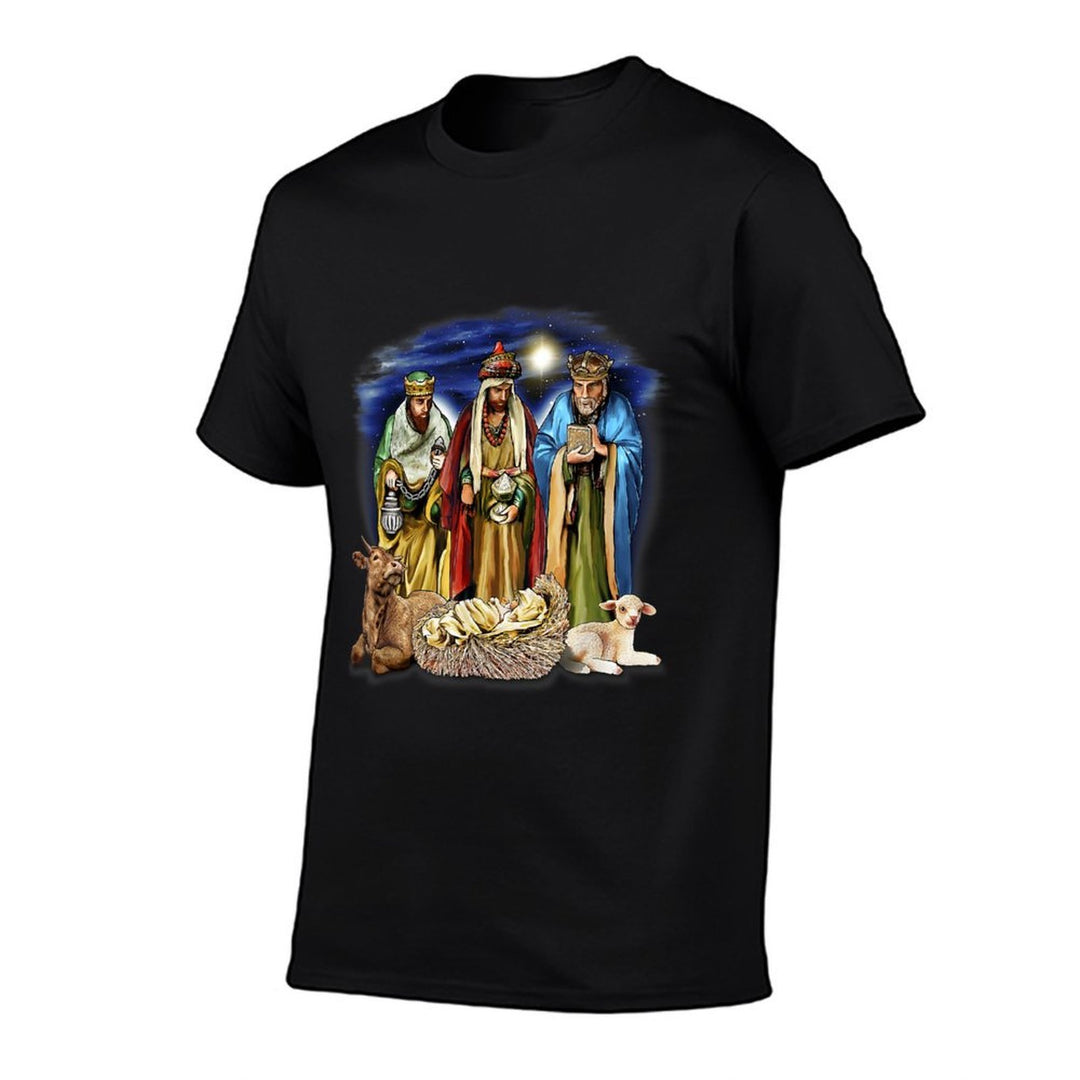Three Kings Nativity Scene Christmas Story Gift  Lightweight T-Shirt
