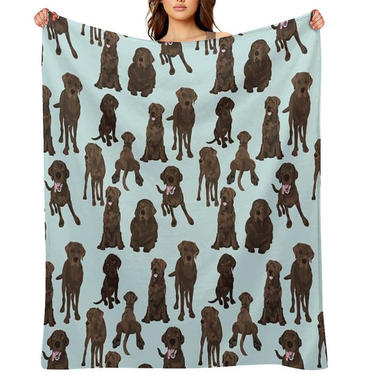 Chocolate Lab Gift-ready Throw Blanket