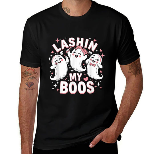 Lashin My Boos Halloween Spooky Lash Artist Lash Tech  Stretchy T-Shirt