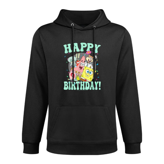 SpongeBob SquarePants Happy Birthday Sandy Patrick Squidward Moisture-Wicking Hoodie