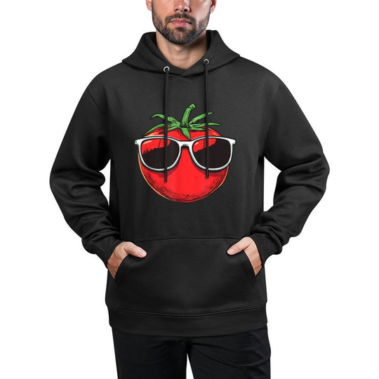 Funny Tomato Sunglasses Cotton-Polyester Blend Hoodie