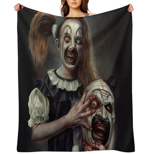 Terrifier 2- The Little Pale Girl Machine-washable Throw Blanket