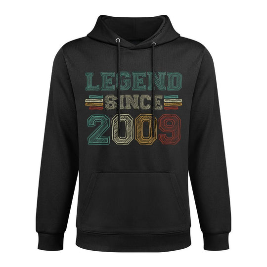 16 Years Old Legend Since 2009 16th Birthday Adjustable Hood Hoodie