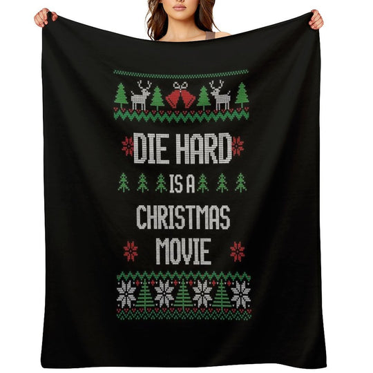 Die Hard Is A Christmas Movie Quick-dry Throw Blanket