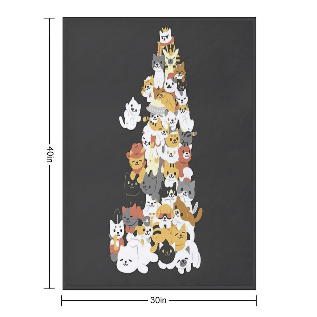 Cat Pile Durable Throw Blanket