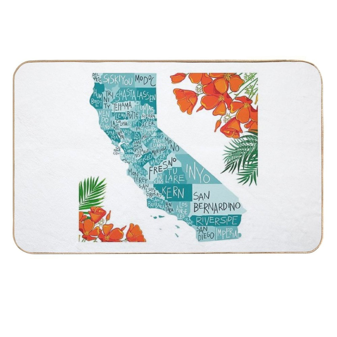 Beauty California  Repositionable Bath Mat