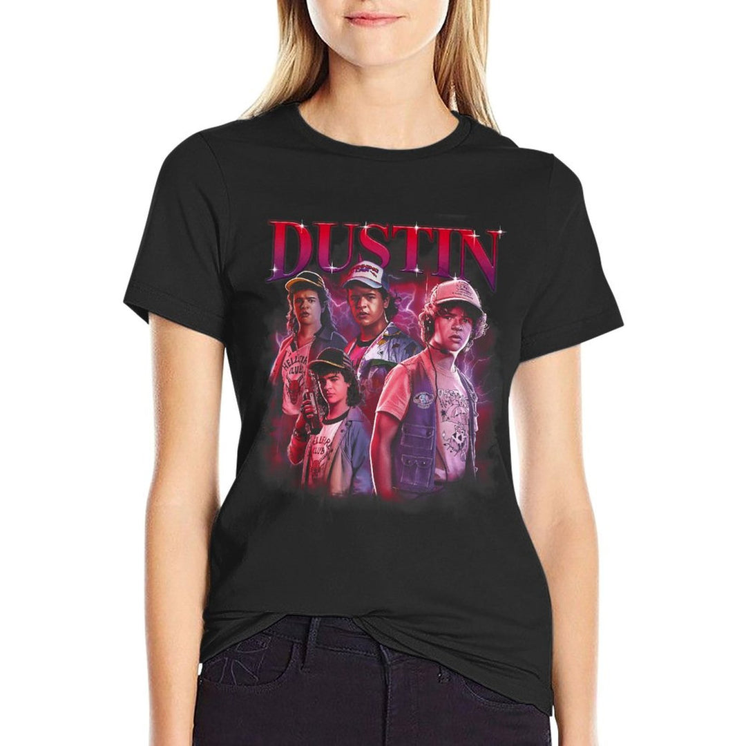Stranger Things Dustin Heartthrob Officially Licensed  Cotton T-Shirt
