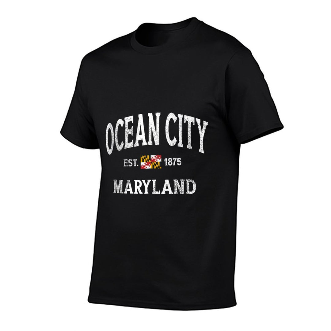 Ocean City Maryland MD Vintage Throwback Classic Souvenir  Wrinkle-resistant T-Shirt
