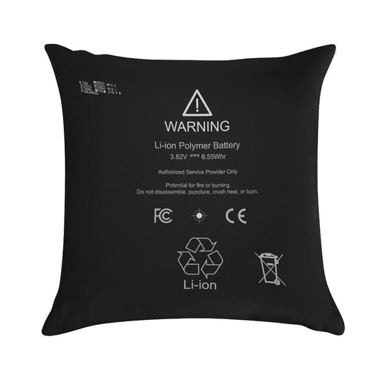 Lithium Ion Battery Soft Anti-Pilling Throw Pillow
