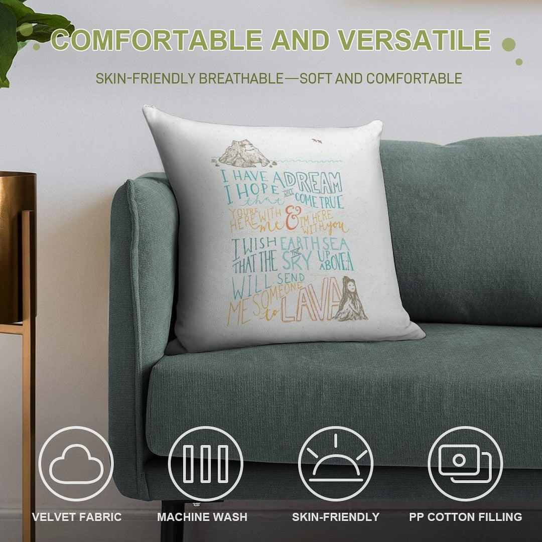 I Lava You Soft High-Density Material Throw Pillow