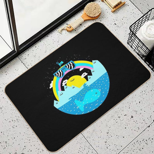 Rainbow Space World  Rapid-Drying Bath Mat