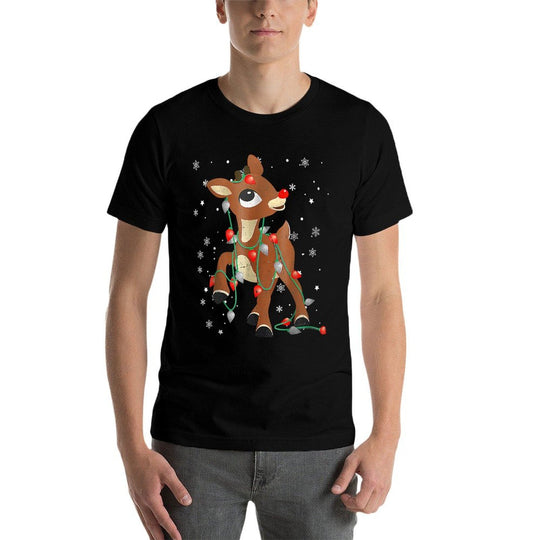 Cute Rudolph The Red Nose Reindeer for Kids Christmas  Durable T-Shirt