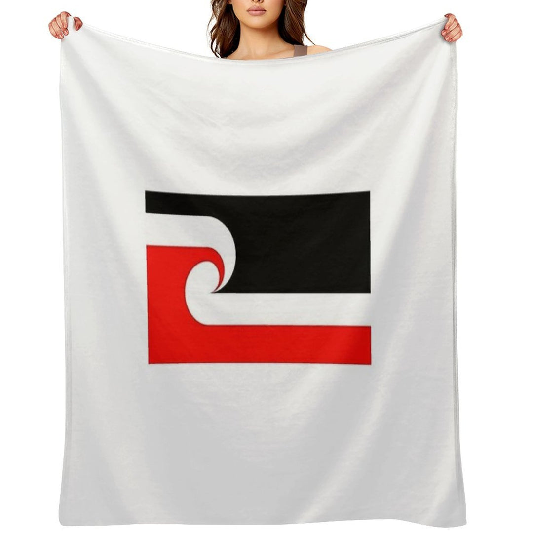 Maori Flag Sustainable Throw Blanket