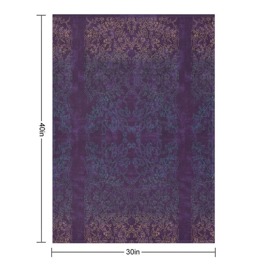 Rays of Light on Paddy Fields (Winter) Machine-washable Throw Blanket