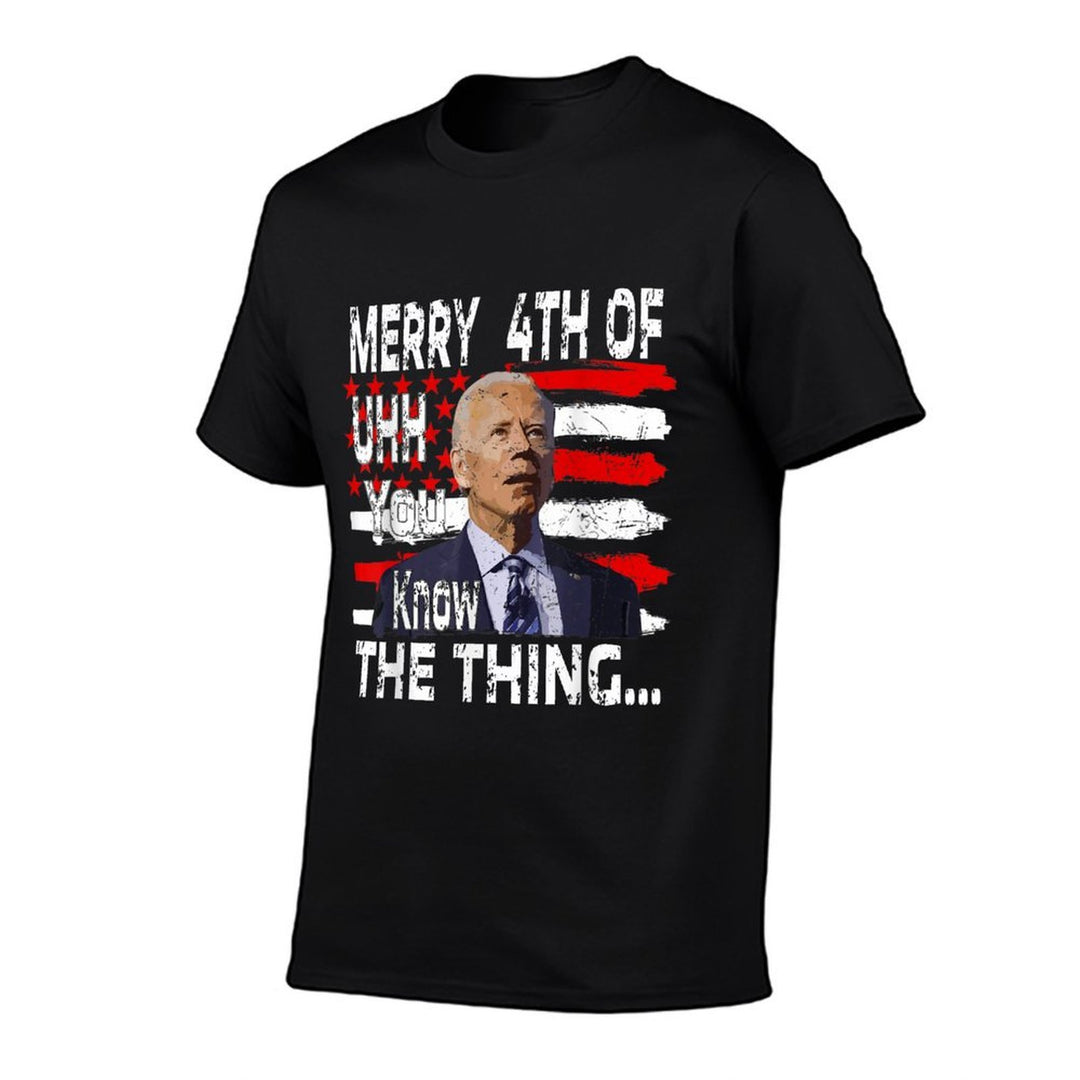 Funny Biden Happy Fourth Of July.Biden 4th of July Memes  Easy-care T-Shirt