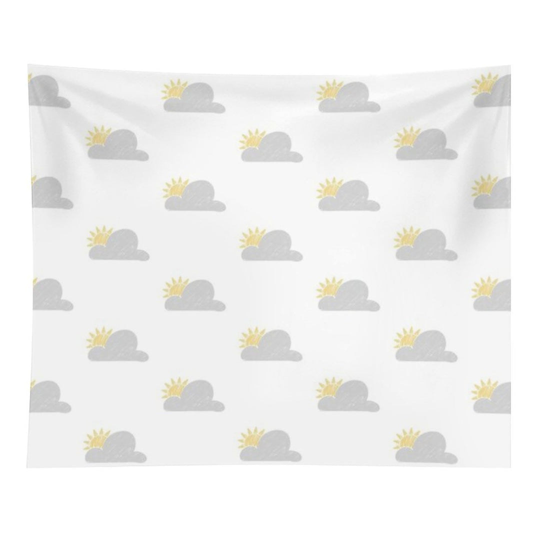 Sunny Grey Skies Sketch  Pattern Tapestry