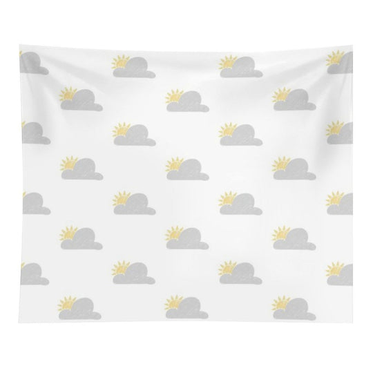 Sunny Grey Skies Sketch  Pattern Tapestry