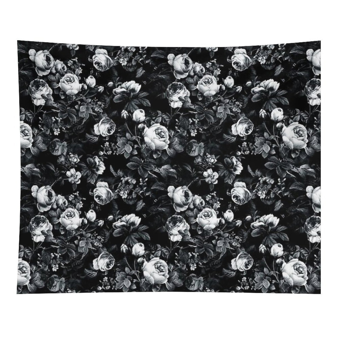 Roses Black And White Tapestry