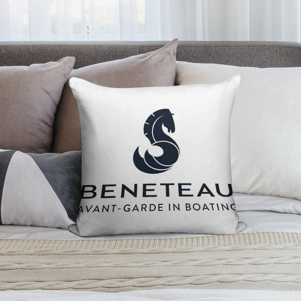 Beneteau Yachts Logo Fishing Boats Soft Ultra-Soft Texture Throw Pillow